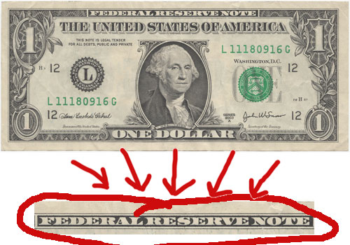Federal Reserve Note - Geld is schuld en schuld is geld